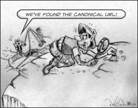 Archaeologists Discover the Canonical URL - Cartoon