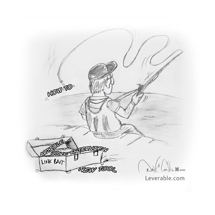 Sketch of Link Builder Fisherman with Bait